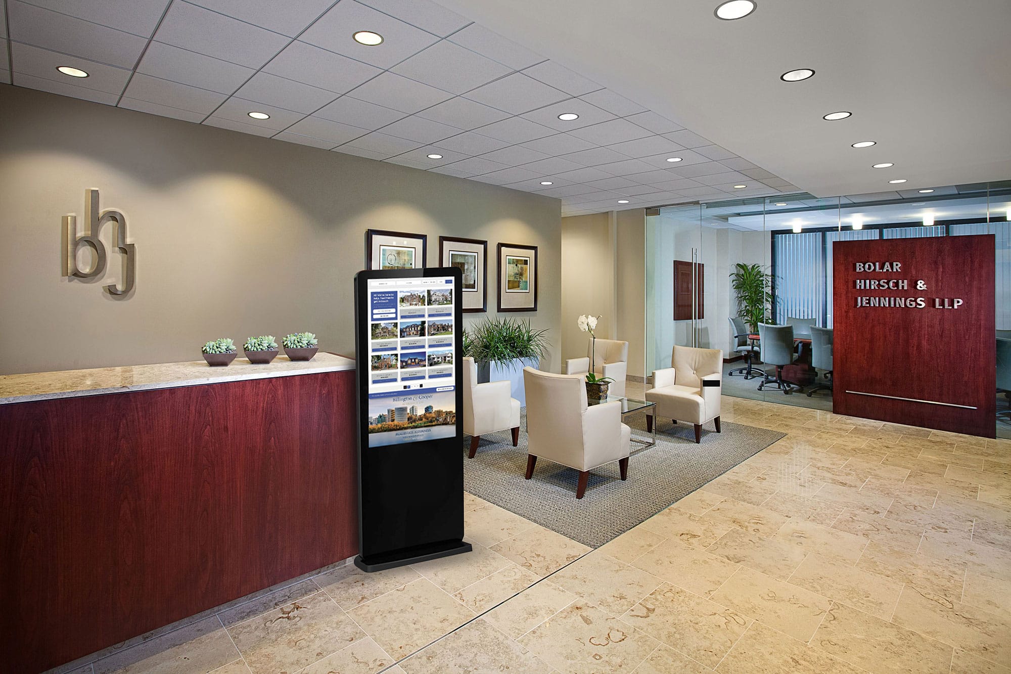 Real Estate Office interactive kiosk Touch Screen Totem