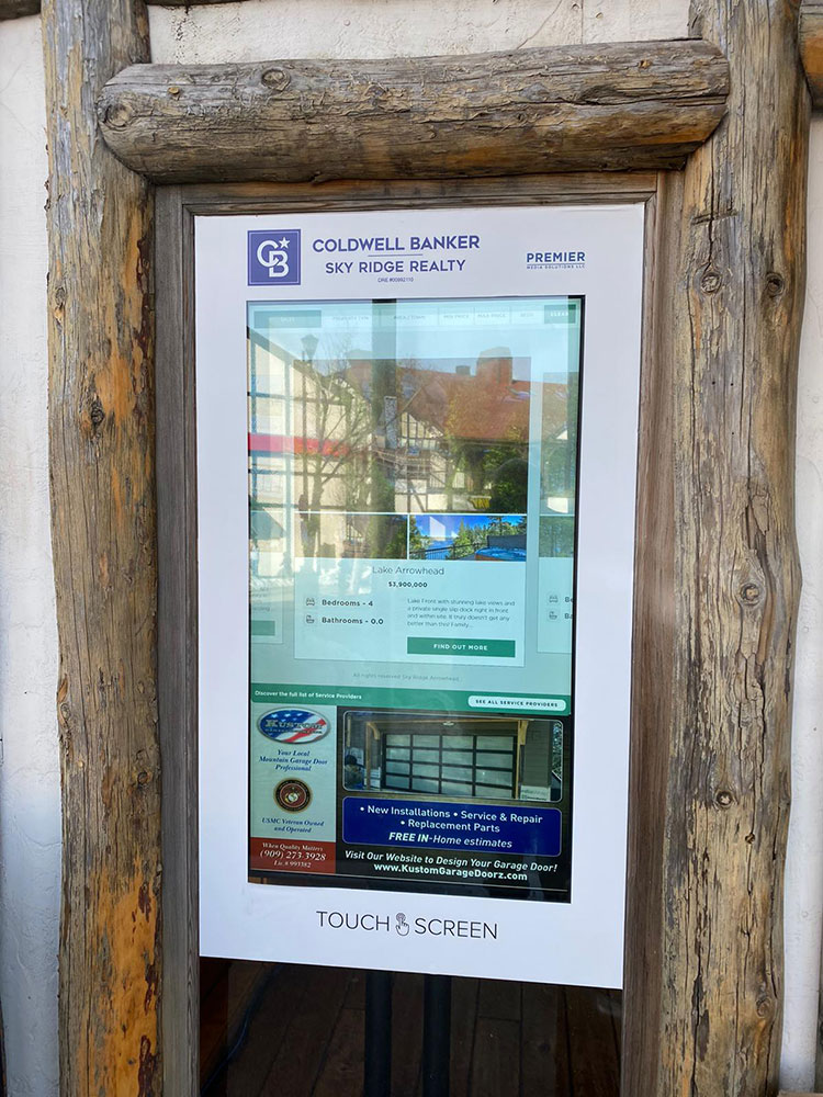 Coldwell Banker Touch Screen Window Display