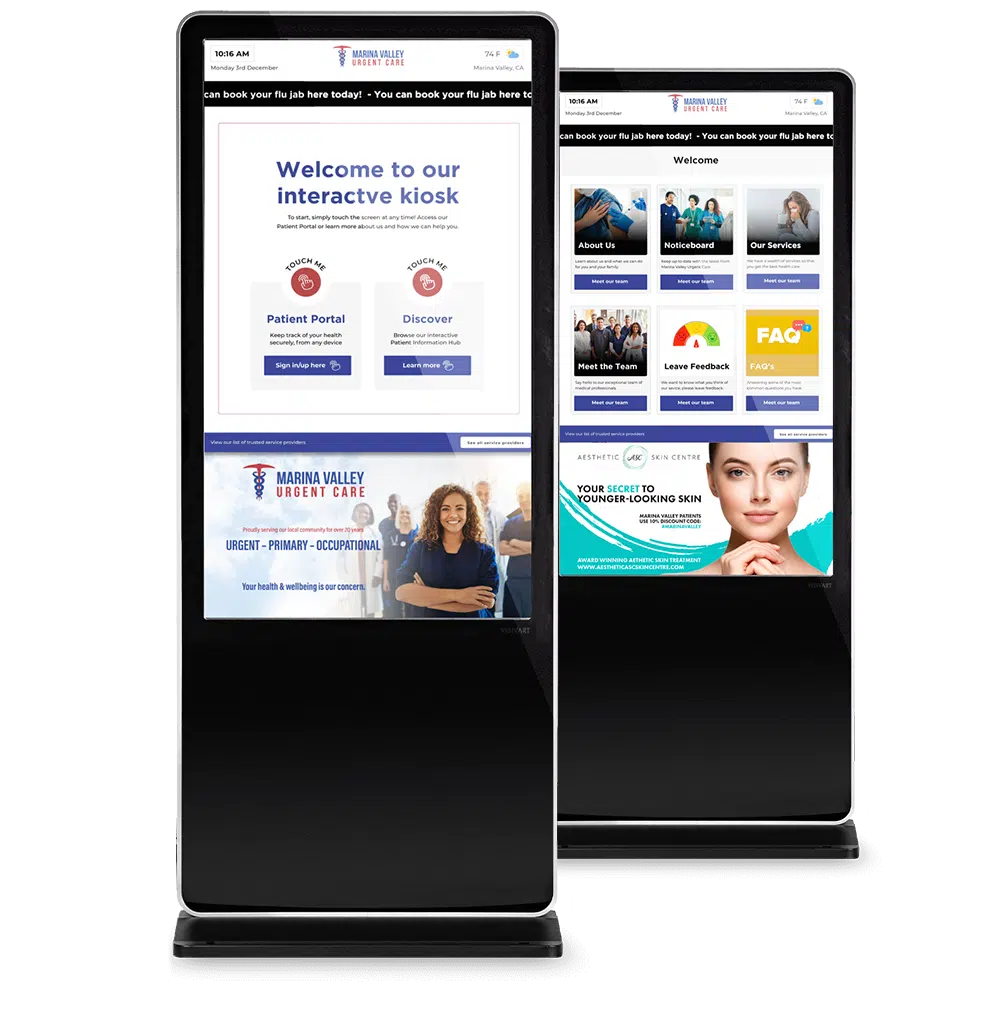 Healthcare Touchscreen Totems